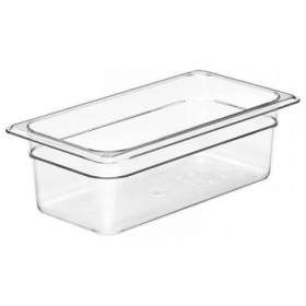 Cambro - Camwear Food Pan, 3.8 Quart (1/3 Size), 12.75x6.9375x4 Clear Plastic, each