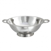 Winco - Colander, 8 Quart Stainless Steel, 13.25x5.125