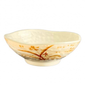 Wave Rice Bowl, 12.5 oz Melamine with Gold Orchid Design, 12 count