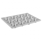 Winco - Muffin Pan, 12-Cup 14x11 Aluminum, 3 oz Cups, each