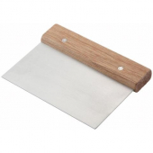 Winco - Dough Cutter/Scraper, 6x3 with Wood Handle