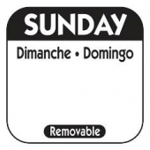 Label, Sunday, 1x1 Square