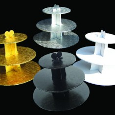 Cupcake Stand, White Cardboard, 3 Tiers