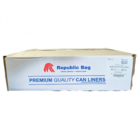 Trash (Garbage) Can Liner, 33x39, 1 mil 33 Gallon Black