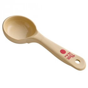 Carlisle - Measure Miser Solid Portion Spoon, 1.5 os Beige and Red Color-Coded PC Plastic, each