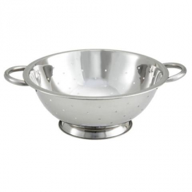 Winco - Colander, 5 Quart Stainless Steel, 11.x4.625