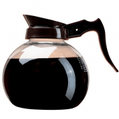 Wilbur Curtis - Coffee Decanter, Crystalline Glass with Brown Handle, Regular