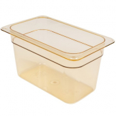 Cambro - Food Pan, 1/4 Size 6&quot; Deep, 13.7 Quart High Heat Amber Color, each