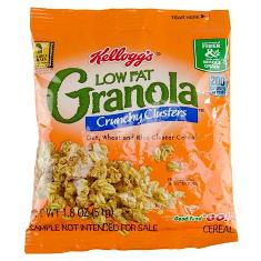 Kellogg&#039;s - Low Fat Granola Crunchy Clusters 2 oz Pouch