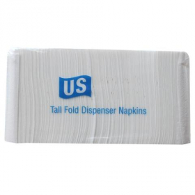 Allied West - US Series Tallfold Dispenser Napkin, 1-Ply White, 6x13.5