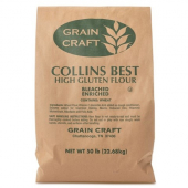 Grain Craft - Collins Best High Gluten Flour, 50 Lb