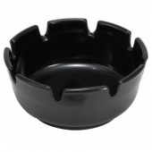 Winco - Ashtray, 4&quot; Black Plastic