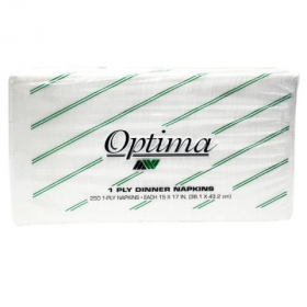 Dinner Napkin, 1-Ply White 12x17  3,000 count, 1/6 Tall-Fold, 12/250 pack.