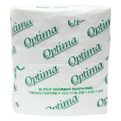 Allied West - Optima Premium Dinner Napkin, 2-Ply 1/8 Fold White, 14.4x17, 30/100 count