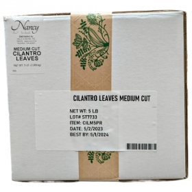 Cilantro Leaves, Medium Cut, 5 Lb