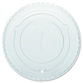 Dart - Lid, Clear PET Plastic Cold Drink Lid with Straw Slot, Fits Y9, Y10 and P10