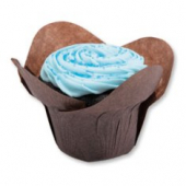 Hoffmaster - Lotus Baking Cups, Large Chocolate Brown, 2x2.75