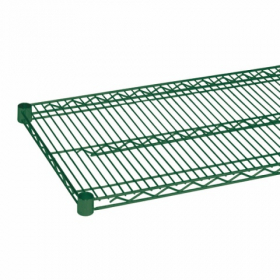 Wire Shelf, 24x72 Green Epoxy Coated with 4 Set Plastic Clip