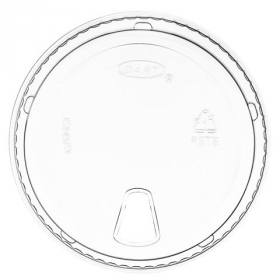 Dart - Prima Strawless Lid, Clear PET Plastic, Fits 12-24 oz cups