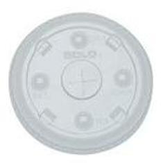 Solo - Lid, Clear PET Plastic Cold Drink Lid with Straw Slot, Fits 32 oz cups