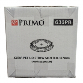 Primo - Cold Cup Lid with Slot, Fits 32 oz, PET Plastic, 500 count