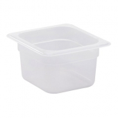 Cambro - Food Pan, 1/6 Size, 4&quot; Deep, 1.6 Quart Translucent PP Plastic, each