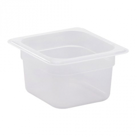 Cambro - Food Pan, 1/6 Size, 4&quot; Deep, 1.6 Quart Translucent PP Plastic, each