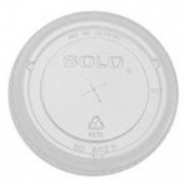 Dart - Lid, Clear PET Plastic Cold Drink Lid with Straw Slot, Fits 9-22 oz cups