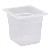 Cambro - Food Pan, 1/6 Size, 6&quot; Deep, 2.4 Quart Translucent PP Plastic, each