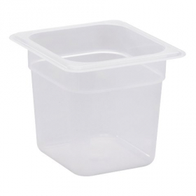 Cambro - Food Pan, 1/6 Size, 6&quot; Deep, 2.4 Quart Translucent PP Plastic, each