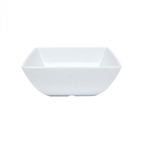 Bowl. 2.5 oz Square White Melamine, 12 count