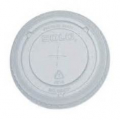 Dart - Lid, Clear PET Plastic Cold Drink Lid with Straw Slot, Fits Y14 and Y12S