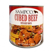 Sampco - Cubed Beef with Beef Broth, 6/6 Lb