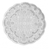 Doily, 6&quot; White French Lace