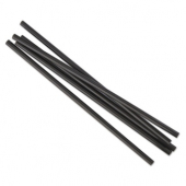 Unwrapped Straw, Semi Slim Cocktail, 8&quot; Black, 10/500