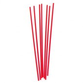 Unwrapped Straw, Semi Slim Cocktail, 8&quot; Red