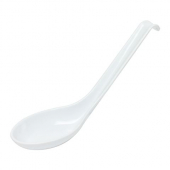 Soup Spoon, .6 oz White Melamine, 6x1.75, 12 count