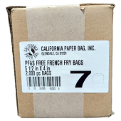 French Fry Bag, #7, White, 5.5x4