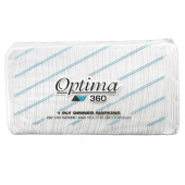 Allied West - Optima Premium Dinner Napkin, 1-Ply 1/8 Fold, 15x17 White