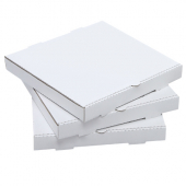 Pizza Box, 8&quot; Plain White/Kraft, Corrugated