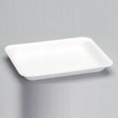 Meat Tray, White, #8HP Supermarket, 10.38x8.25x1.25