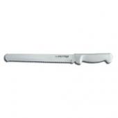 Dexter Russell - Basics Bread Knife, 12&quot; Scalloped Slicer Blade with White Plastic Handle, each