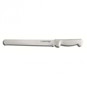 Dexter Russell - Basics Utility Slicer, 10&quot; Scalloped Blade with White Plastic Handle, each