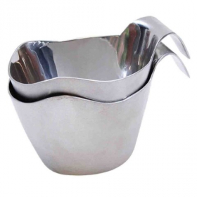 TableCraft - Gravy/Sauce Boat, 3 oz Stainless Steel, Stackable, each