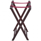 Winco - Folding Tray Stand, 32&quot; Mahogany Rubberwood