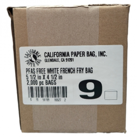 French Fry Bag, #9, White, 5.5x4.5