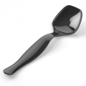 Fineline Settings - Platter Pleasers Serving Spoon, 8.5&quot; Black Plastic, 144 count