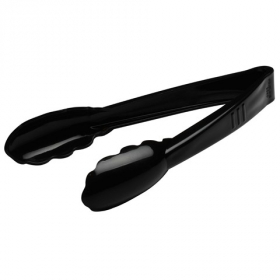 Fineline Settings - Platter Pleasers Tongs, 9&quot; Heavy Duty Black Plastic, 24 count