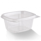 Genpak - Deli Container with Hinged Lid, 6 oz Clear Plastic, 400 count