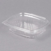 Genpak - Deli Container with Hinged Lid, 8 oz Clear Plastic